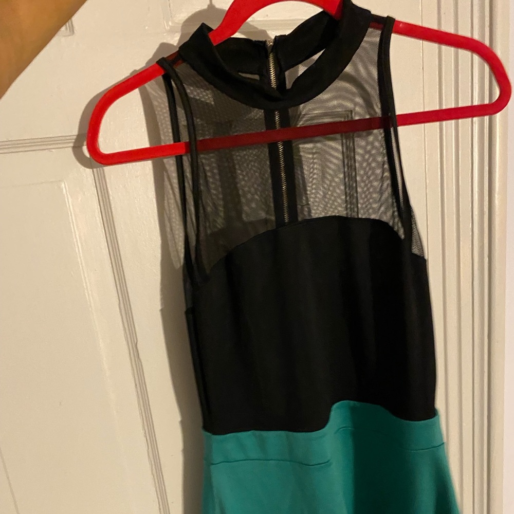 Dress sheer top with zipper